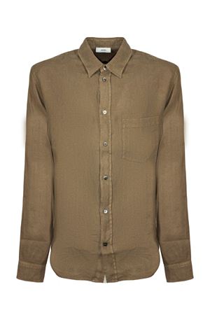 Brown linen shirt MAURO GRIFONI | G6AB0010ABU15G